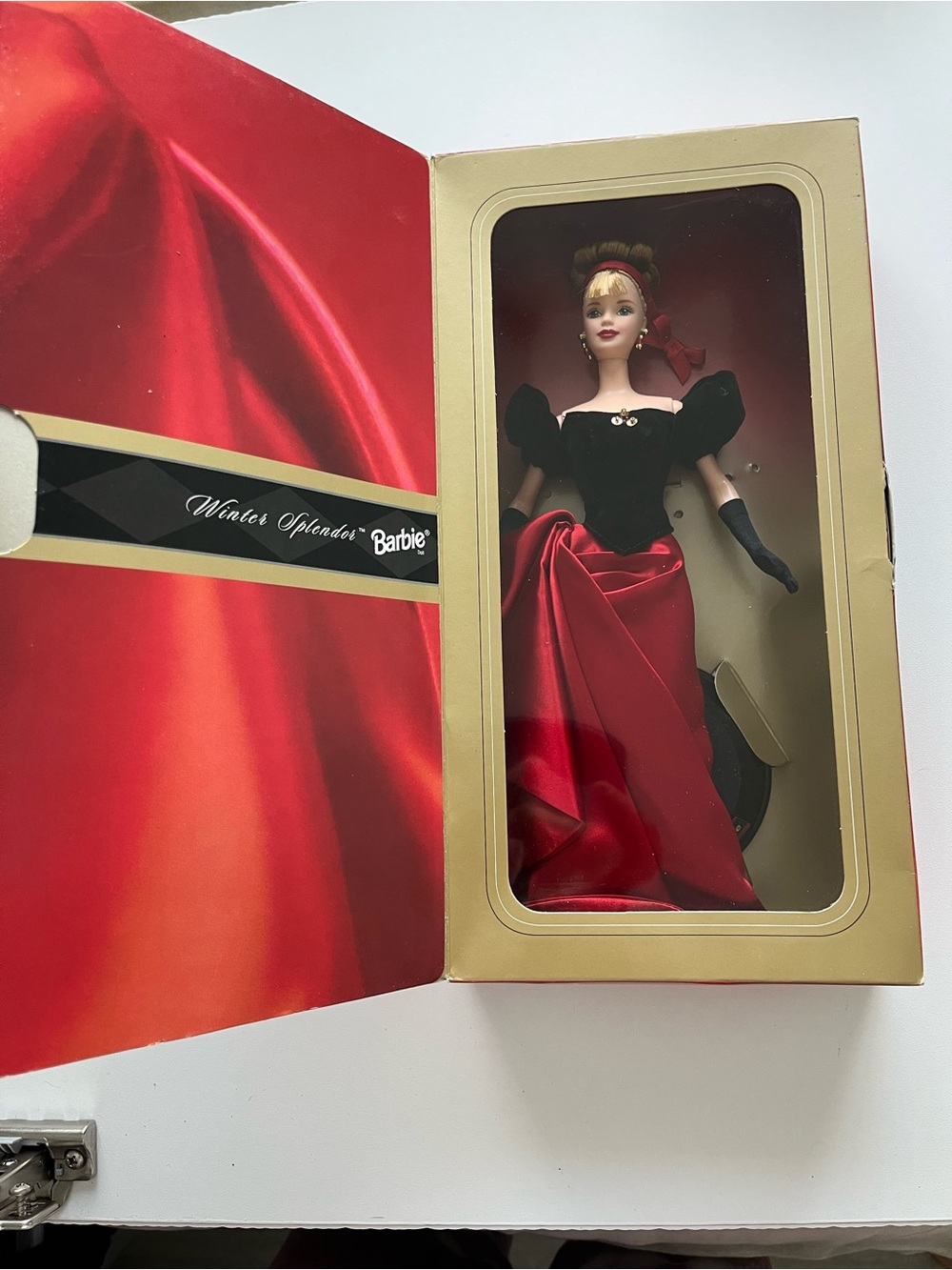 Barbie Winter Splendid Avon Collectible - Elegant Black Bodice w/Red Satin Skirt